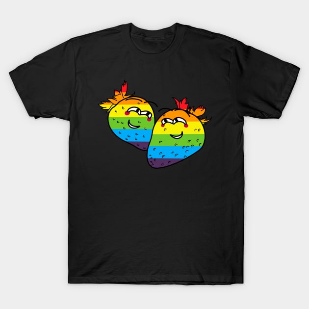 Strawberry LBGT love T-Shirt by Danion